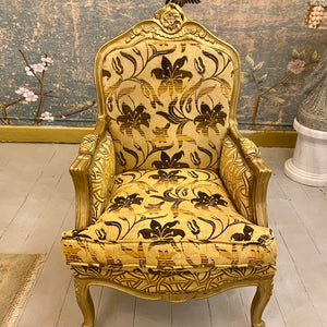 Gold French Style Salon Armchair