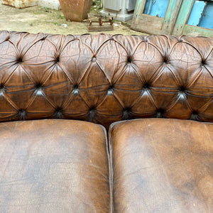 Vintage Leather Chesterfield 2 Seater Sofa