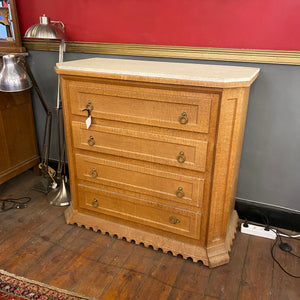 Antique Maple Chest of Drawers with Marble Top