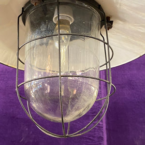 Vintage Ship Light with Glass Dome