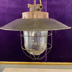 Vintage Ship Light with Glass Dome