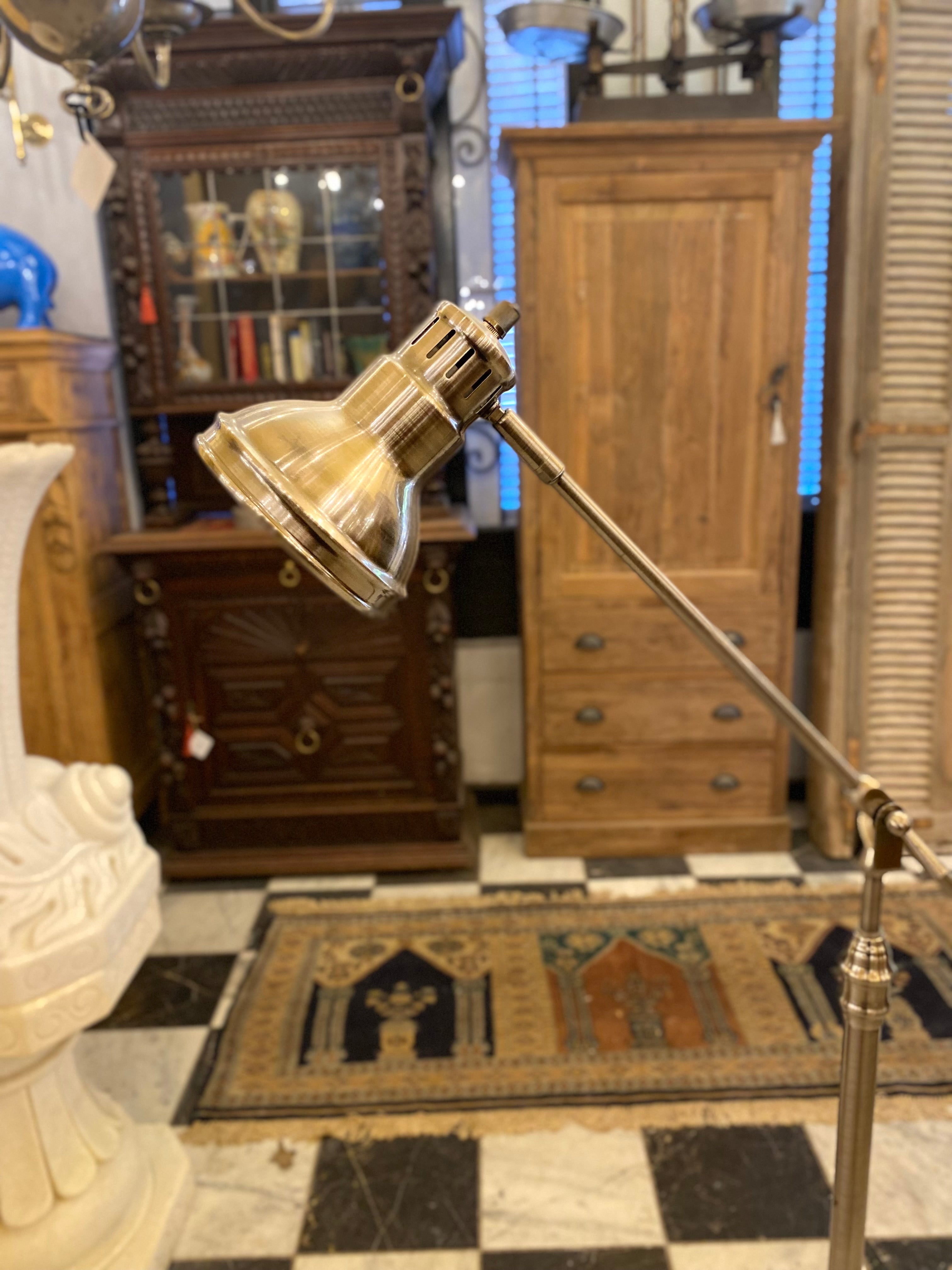 Nickel Adjustable Standing Lamp