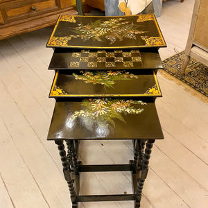 Stunning Set of Nesting Tables with Mother of Pearl Inlay - SOLD