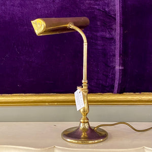Vintage Polished Brass Desk Lamp