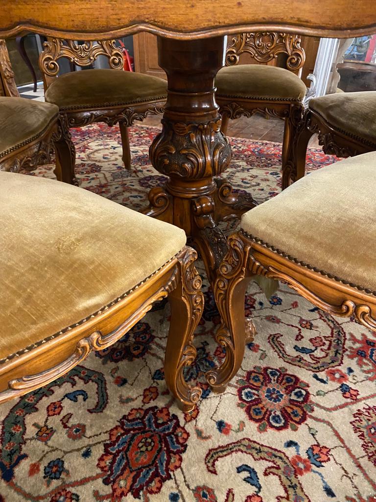 Antique French Ornately Carved Dining Chairs
