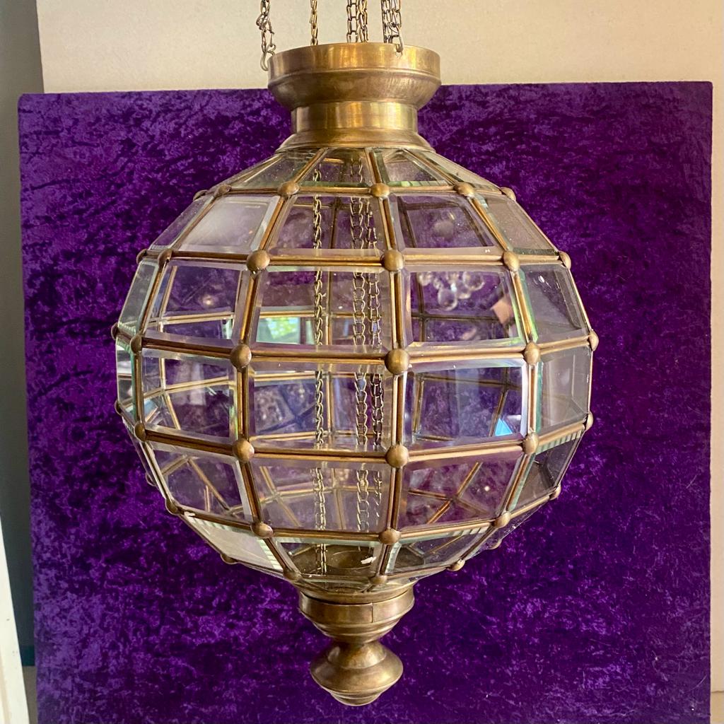 Aged Brass Bubble Lantern