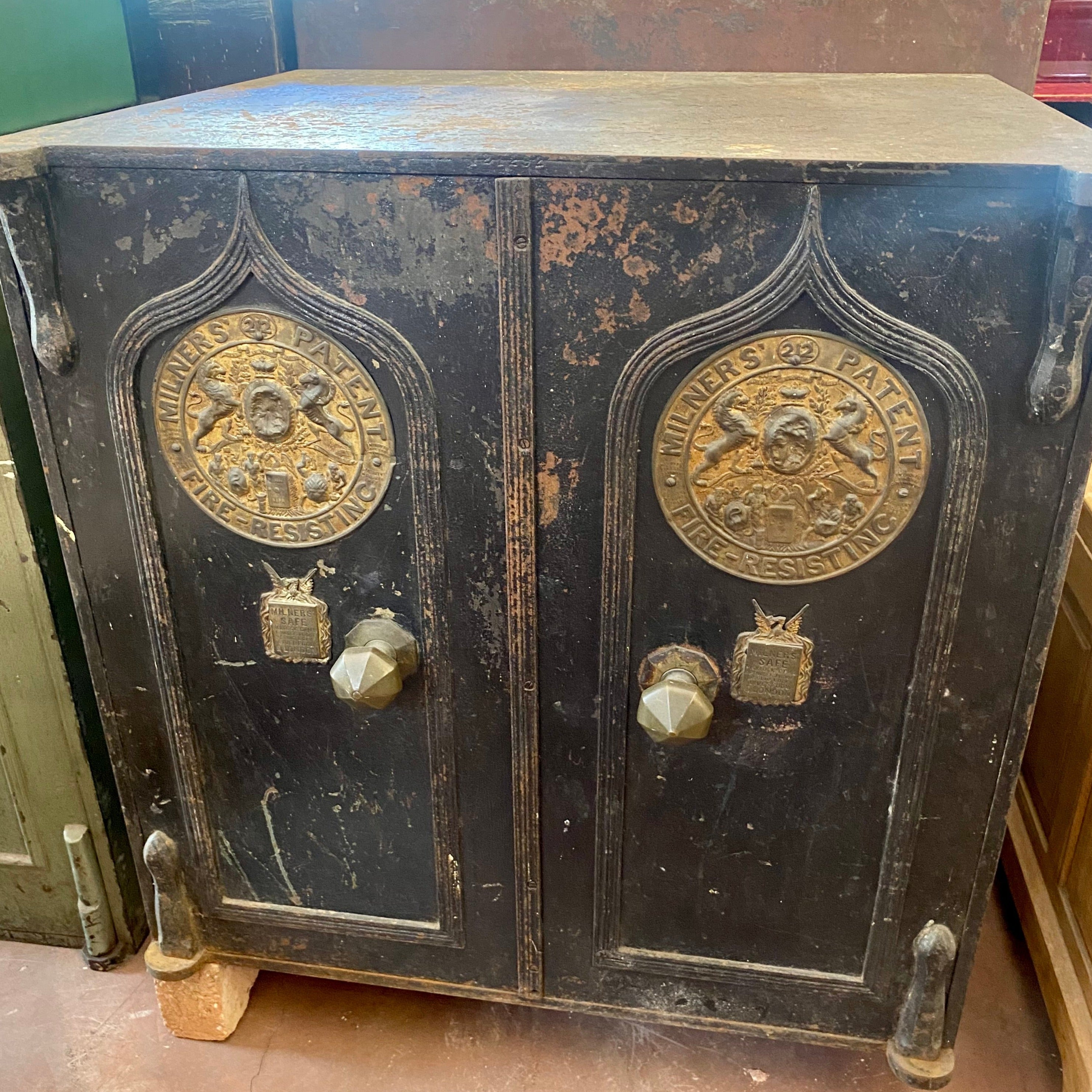 Very Large and Rare Antique Double Door Safe