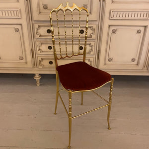 Assorted Antique Polished Brass Chairs